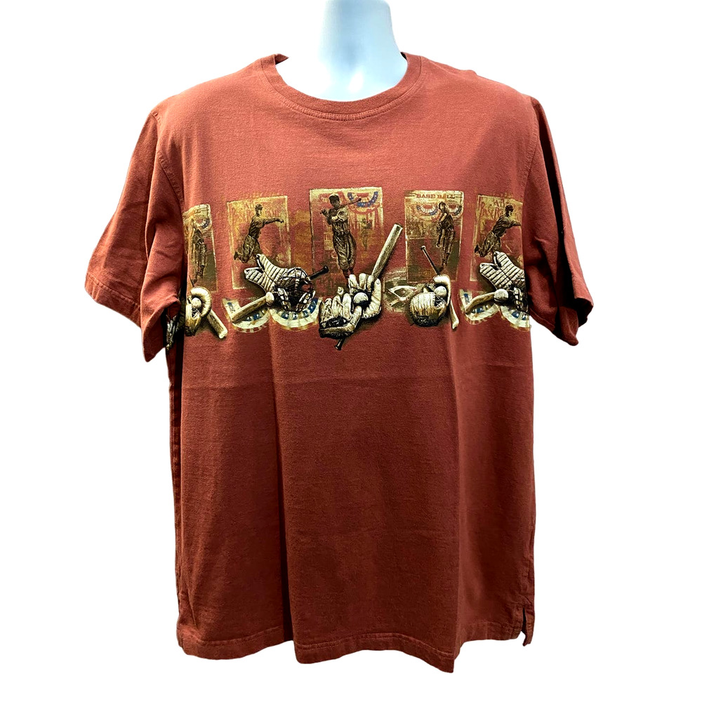 Clearwater Outfitters Shirt Mens Size Large MLB Baseball All Over Print